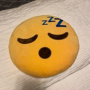 Emoji throw pillow